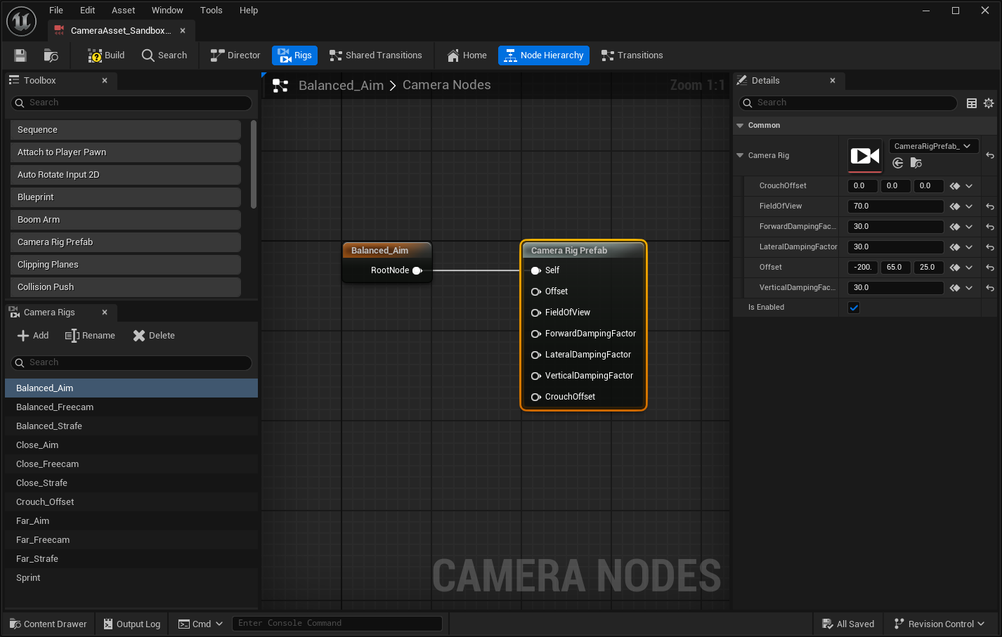UE5 Gameplay Cameras: Asset Changes