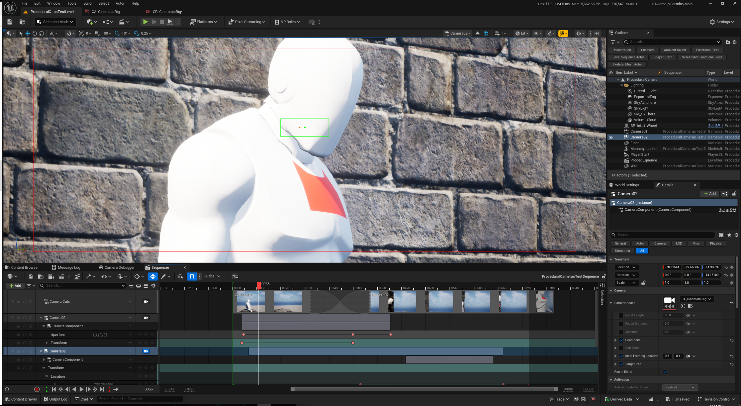 UE5 Gameplay Cameras: Pre-Blending